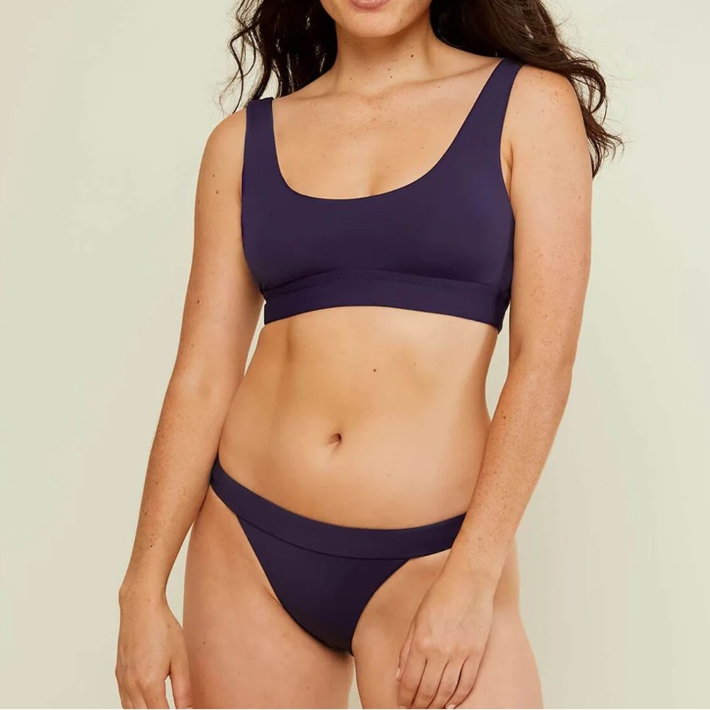 NWT Andie Swim Size L The Banded Cheeky Bikini Bottom Discontinued